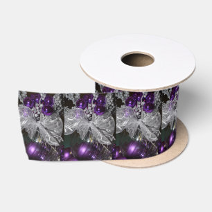 En Satin Ruban pourpre de Noël