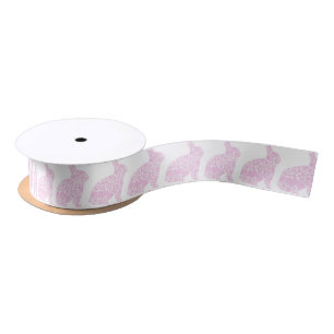 En Satin Ruban rose de lapin