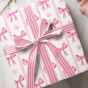 En Satin Ruban rose et blanc