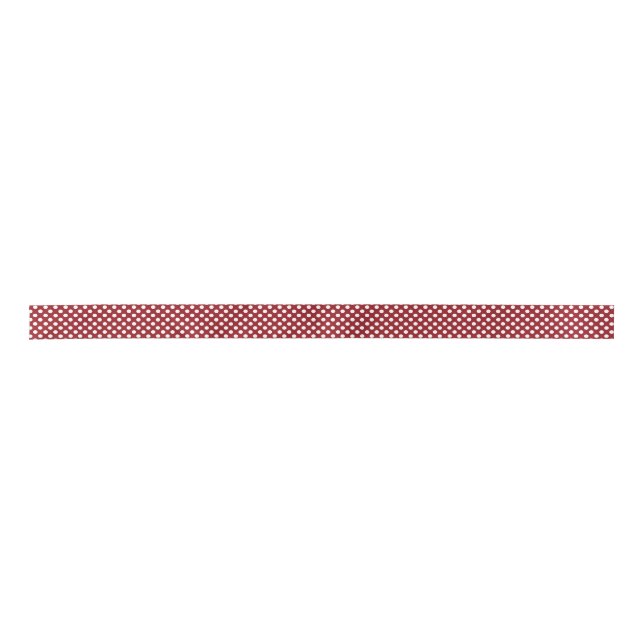 En Satin Ruban rouge et blanc de point de polka (Devant)