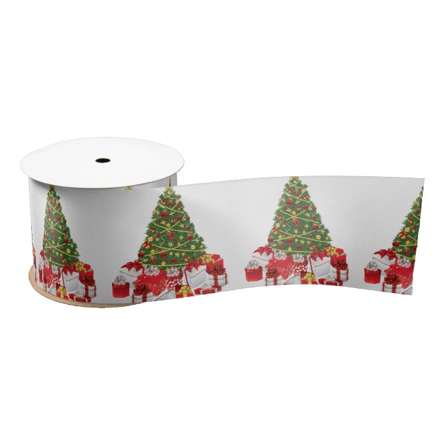 En Satin Ruban satiné/Arbre de Noël (Bobine)