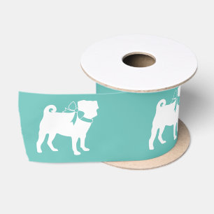 En Satin Ruban satiné Chien carlin Chien Puppy