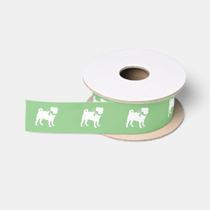 En Satin Ruban satiné Chien carlin Chien Puppy