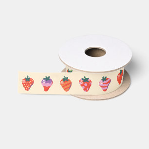 En Satin Ruban satiné de 1,5 po de fraise d'art Custode