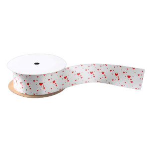 En Satin Ruban satiné de Little Red Hearts