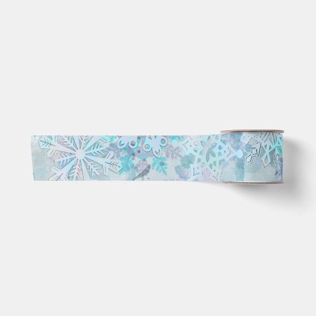 En Satin Ruban satiné Snowflakes (Devant)