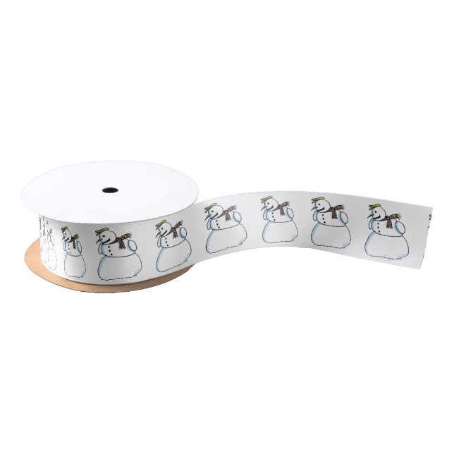 En Satin Ruban Snowman (Bobine)