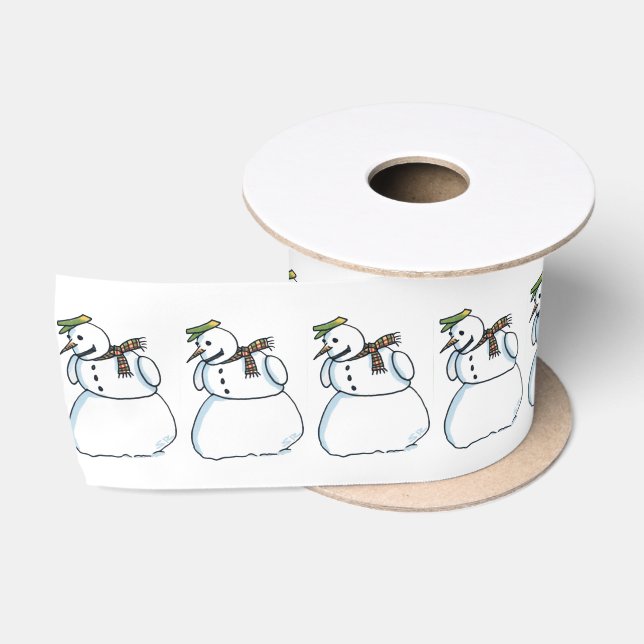 En Satin Ruban Snowman (Bobine)