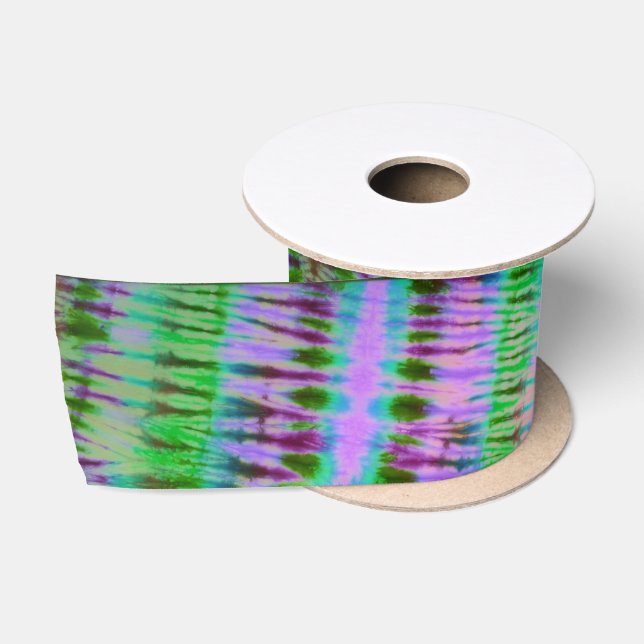 En Satin Ruban super violet et vert de teinture de lacet (Bobine)