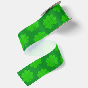 En Satin Ruban Trèfle, Trèfle Chanceux, St. Patrick / Irlan
