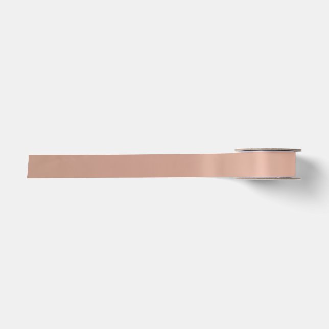 En Satin Ruban uni pêche solide (Devant)