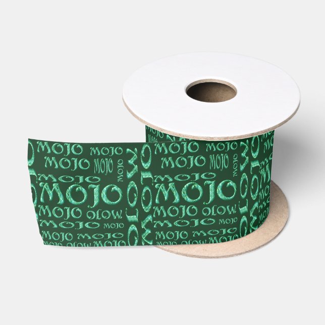 En Satin Ruban vert mojo (Bobine)