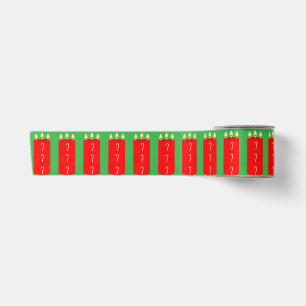 En Satin Ruban vert Sucre de canne rouge