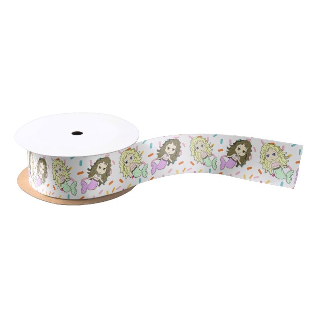 En Satin Sirène et bonbons arrosent le ruban (Bobine)