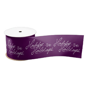 En Satin Snowflake Joyeux Joyeux Jours Couleur Noël Ruban