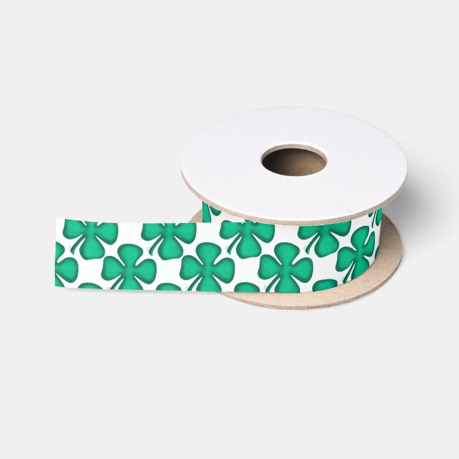 En Satin Tiny Four Leaf Clovers ruban bobine (Bobine)
