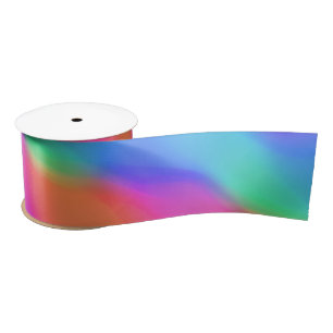 En Satin Vivid ruban holographique satiné