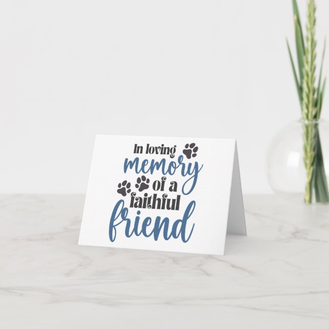 En Souvenir Affectueux d'un Ami Fidèle Carte BLANK (Devant)