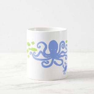 EN TANT QUE poulpe de bleu de tasse