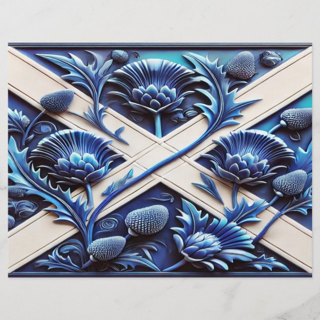 En-tête avec Design écossais de chardons (Devant)