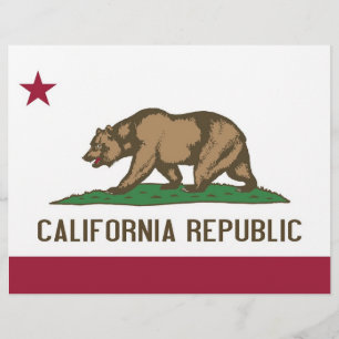 En-tête avec Drapeau de Californie, USA