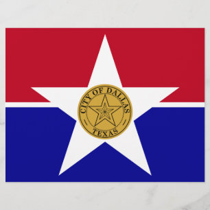 En-tête avec Drapeau de Dallas, USA