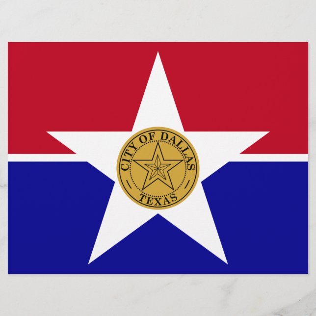 En-tête avec Drapeau de Dallas, USA (Devant)