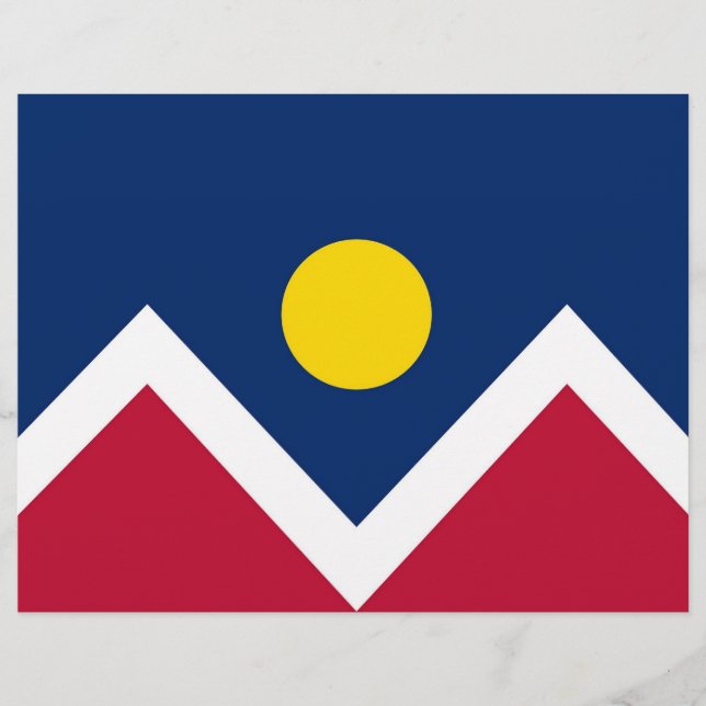 En-tête avec Drapeau de Denver, Colorado (Devant)