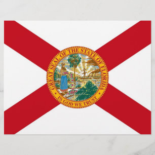 En-tête avec Drapeau de Floride, États-Unis