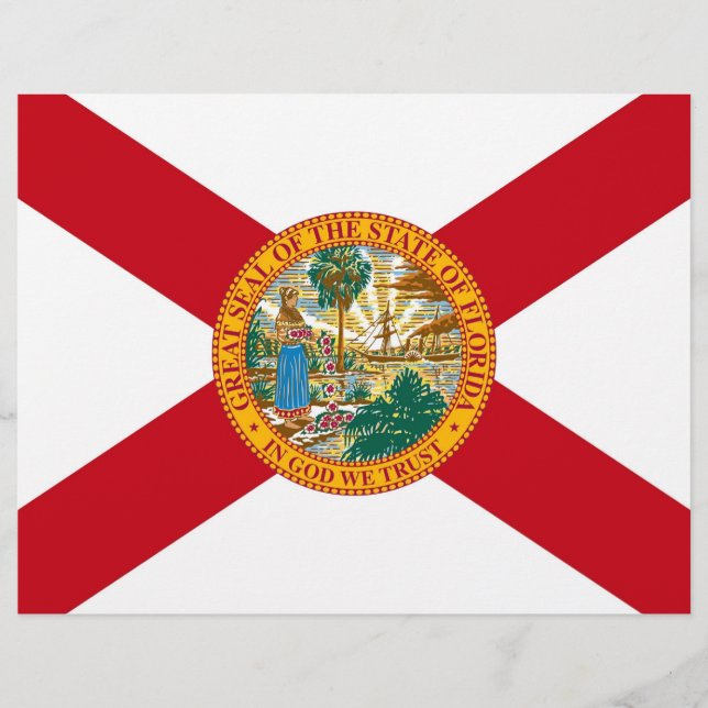 En-tête avec Drapeau de Floride, États-Unis (Devant)