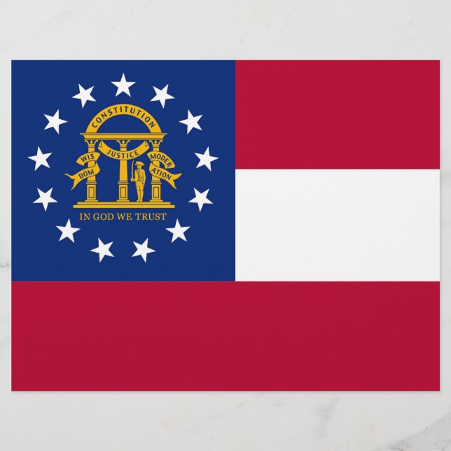 En-tête avec Drapeau de Géorgie, USA (Devant)