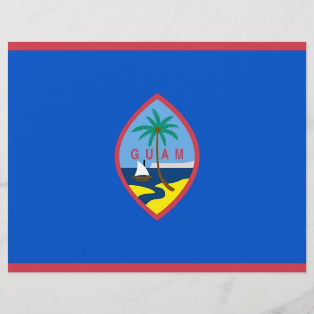 En-tête avec Drapeau de Guam, États-Unis (Devant)