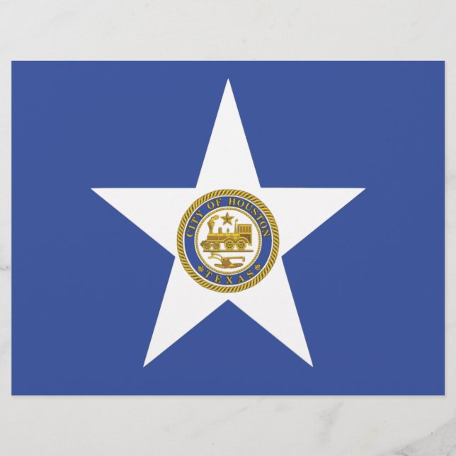 En-tête avec Drapeau de Houston, USA (Devant)