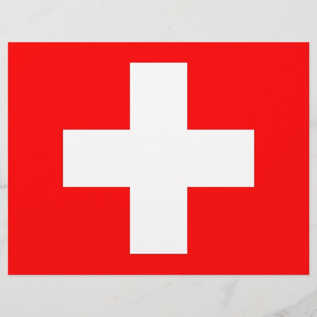 En-tête avec drapeau de la Suisse (Devant)
