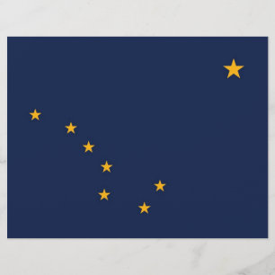 En-tête avec Drapeau de l'Alaska, États-Unis