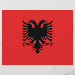 En-tête avec Drapeau de l'Albanie