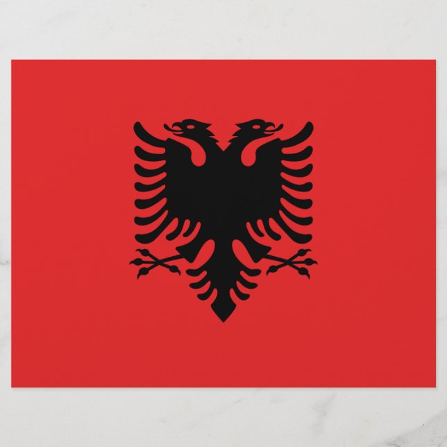 En-tête avec Drapeau de l'Albanie (Devant)