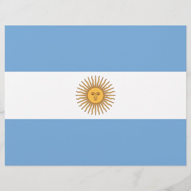 En-tête avec Drapeau de l'Argentine (Devant)