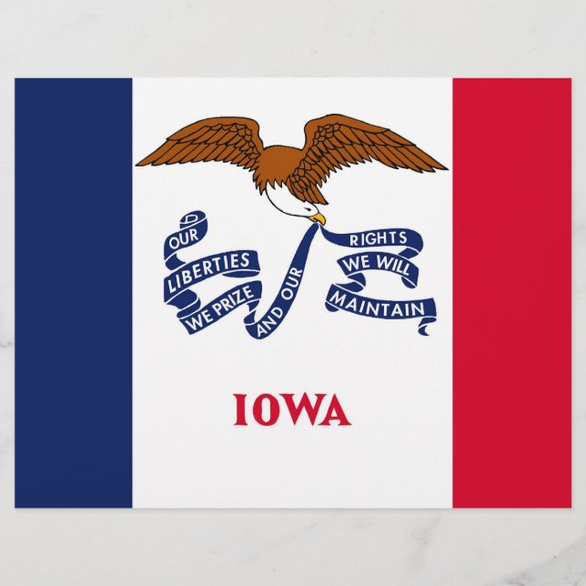 En-tête avec Drapeau de l'Iowa (Devant)