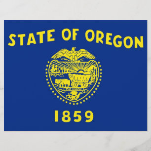 En-tête avec Drapeau de l'Oregon, États-Unis