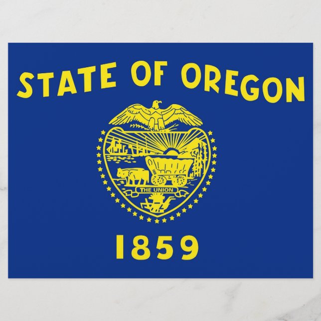 En-tête avec Drapeau de l'Oregon, États-Unis (Devant)