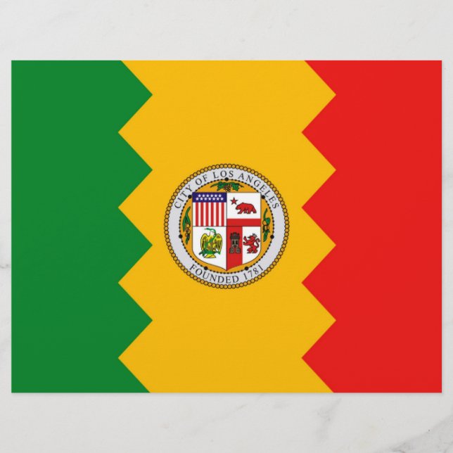 En-tête avec Drapeau de Los Angeles, Californie (Devant)