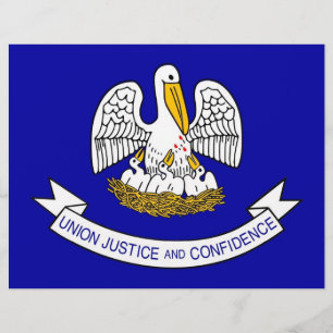 En-tête avec Drapeau de Louisiane, USA