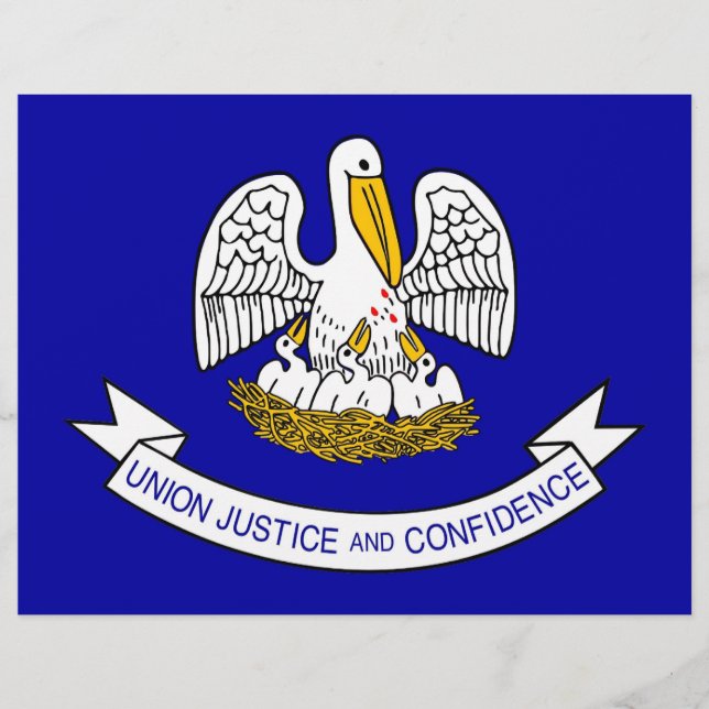 En-tête avec Drapeau de Louisiane, USA (Devant)