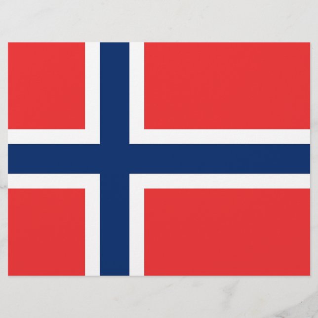 En-tête avec Drapeau de Norvège (Devant)