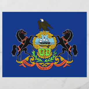 En-tête avec Drapeau de Pennsylvanie, USA