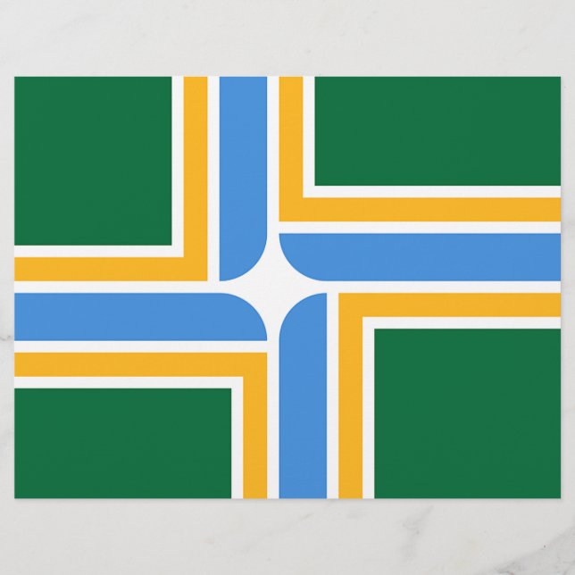 En-tête avec Drapeau de Portland, Oregon (Devant)