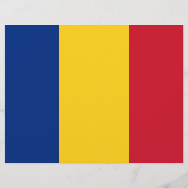 En-tête avec Drapeau de Roumanie (Devant)