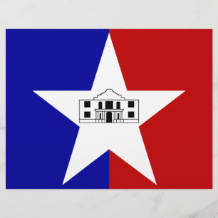 En-tête avec Drapeau de San Antonio, USA