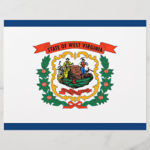 En-tête avec Drapeau de Virginie-Occidentale, État